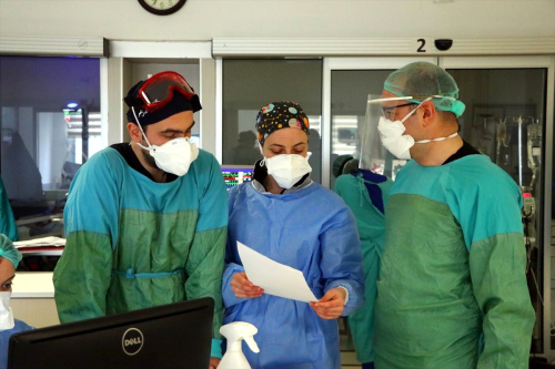 AA ekibi, Tekirda NK Hastanesindeki 