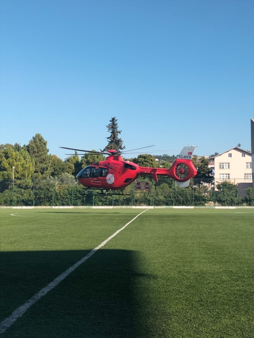 Alaam'da Karn Ars ikayeti Bulunan Hasta Ambulans Helikopterle Samsun'a Getirildi