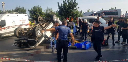 Antalya'da saferi facias: 1 l, 9 turist yaraland