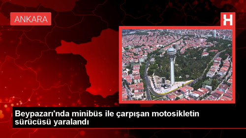 Beypazar'nda minibs ile motosiklet arpt: 1 yaral