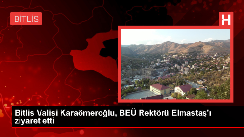 Bitlis Valisi Erol Karamerolu, Bitlis Eren niversitesi Rektr Prof. Dr. Necmettin Elmasta' ziyaret etti