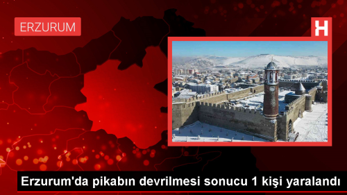 Erzurum'da pikabn devrilmesi sonucu src yaraland
