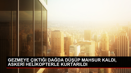 Konya'da Dada Mahsur Kalan Kii Helikopterle Kurtarld