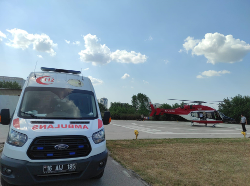 Son dakika haber: Helikopter ambulans 46 yandaki hasta iin havaland
