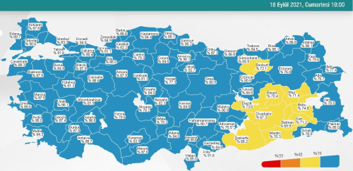 19 Eyll Pazar 2021 korona tablosu Bugnk corona vaka says akland! 19 Eyll koronavirsten ka kii ld?
