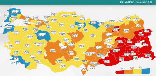 21 Eyll Sal 2021 korona tablosu Bugnk corona vaka says akland m? 21 Eyll koronavirsten ka kii ld?