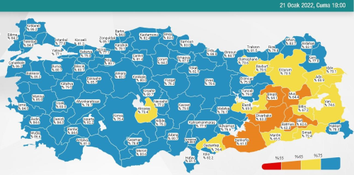 22 Ocak Cumartesi 2022 korona tablosu... Bugnk corona vaka says akland m? 22 Ocak koronavirsten ka kii ld?