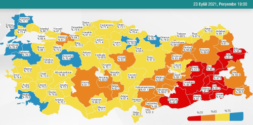 24 Eyll Cuma 2021 korona tablosu Bugnk corona vaka says akland m? 24 Eyll koronavirsten ka kii ld?