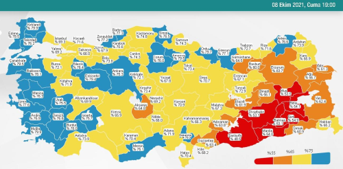 9 Ekim Cumartesi 2021 korona tablosu Bugnk corona vaka says akland m? 9 Ekim koronavirsten ka kii ld?