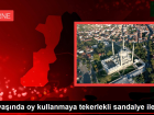 91 ya��nda oy kullanmaya tekerlekli sandalye ile getirildi
