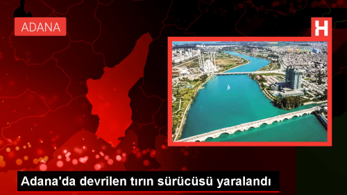 Adana'da Otoyolda Devrilen Trn Srcs Kurtarld