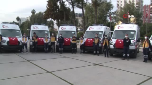 Adana'ya gnderilen 26 ambulans trenle hizmete alnd