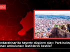 Afyonkarahisar'da hayrete d���ren olay: Park halinde bulunan ambulans�n lastiklerini kestiler