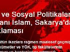 Aile ve Sosyal Politikalar Bakan� �slam, Sakarya'da A��klamas�