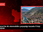 Amasya'da Otomobil �arp��mas�: 5 Ki�i Yaraland�