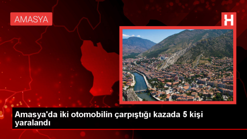 Amasya'da Otomobil arpmas: 5 Kii Yaraland