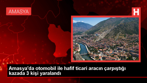 Amasya'da trafik kazas: 3 kii yaraland