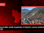 Amasya'daki selde kaybolan 2 ki�inin cans�z bedenine ula��ld�