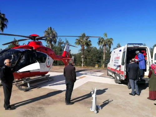 Ambulans helikopter, 10 aylk Hadise bebek iin havaland