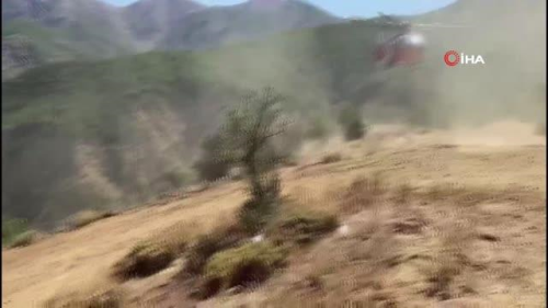 Ambulans helikopter mezradaki hastann imdadna yetiti