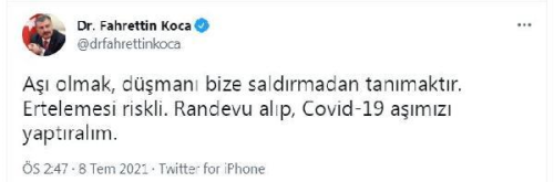 Bakan Koca: 10 gnde yaplan a says 8 milyon dozu geti (2)