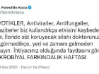 Bakan Koca'dan antibiyotik kullan�m� uyar�s�
