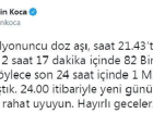 Bakan Koca: ��iniz rahat uyuyun