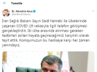 Bakan Koca, �ran Sa�l�k Bakan� ile telefonda g�r��t�