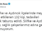 Bakan Koca: Mersin'de yang�ndan etkilenen 132 ki�i taburcu edildi
