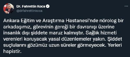 Bakan Koca: iddet sulularn gzmz uzun sreler grmeyecek
