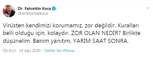 Bakan Koca: Virsten kendimizi korumamz zor deil