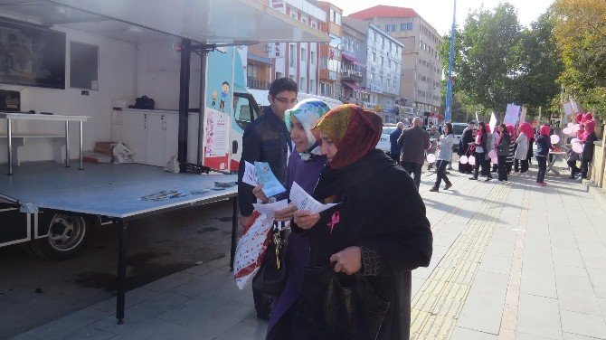 Bayburt'ta Meme Kanseri Bilinlendirme Stand Ald