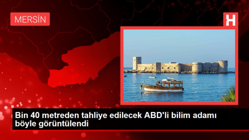 Bin 40 metreden tahliye edilecek ABD'li bilim adam byle grntlendi