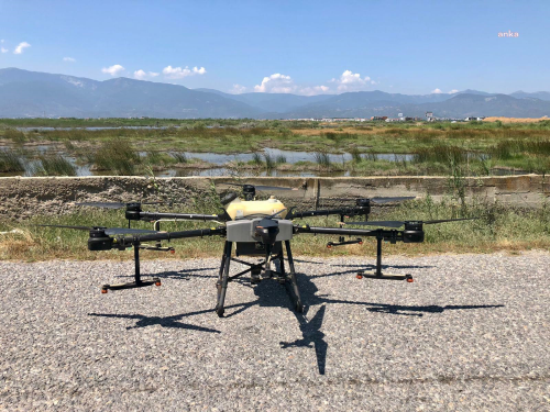 Burhaniye'de Sivrisinek Mcadelesine Drone Katlyor