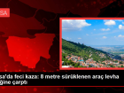 Bursa'da feci kaza: 8 metre s�r�klenen ara� levha dire�ine �arpt�