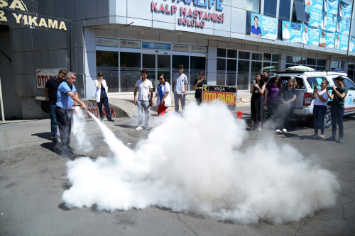 Diyarbakr Bykehir Belediyesi Hastanede Yangn ve Kurtarma Tatbikat Yapt