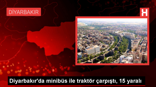 Diyarbakr'da minibs ile traktr arpmas: 15 yaral