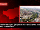 Diyarbak�r'da sa�l�k �al��anlar� sald�r�ya tepki g�sterdi