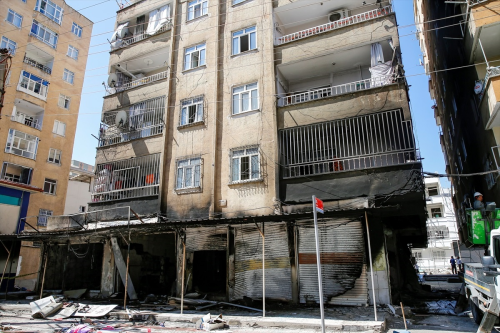Diyarbakr'da tekstil i yerinde kan yangnda 1 kii yaraland