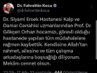 Dr. Siyami Ersek Hastanesi'nde Kalp ve Damar Cerrahisi Uzman� Prof. Dr. G�k�en Orhan Vefat Etti
