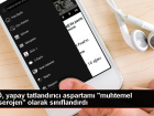 DS�, Aspartam� Muhtemel Kanserojen Olarak S�n�fland�rd�