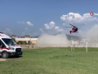 Durumu k�t�ye giden hastan�n imdad�na hava ambulans� yeti�ti