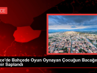 D�zce'de Bah�ede Oyun Oynayan �ocu�un Baca��na Demir Sapland�