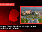 Elbistan'da D�nya S�t G�n� etkinli�i: �lkokul ��rencilerine s�t da��t�ld�