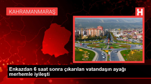 Enkazdan 6 saat sonra karlan vatandan aya merhemle iyileti