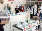 Erzurum'da kad�nlardan, sa�l�k��lara koronavir�s temal� ya� pasta