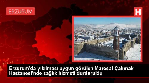 Erzurum'da Mareal akmak Devlet Hastanesi'nde salk hizmeti durduruldu
