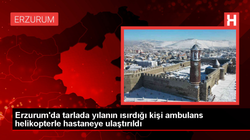 Erzurum'da Ylan Isrd, Kii Ambulans Helikopterle Hastaneye Kaldrld