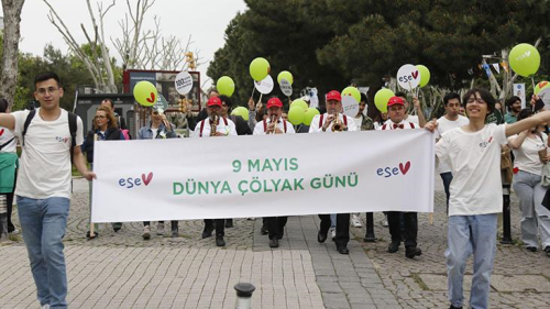 ESEV g�n�ll�leri ��lyak fark�ndal��� i�in y�r�d�