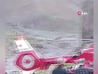 Hakkari'de attan d��en vatanda� ambulans helikopterle kurtar�ld�